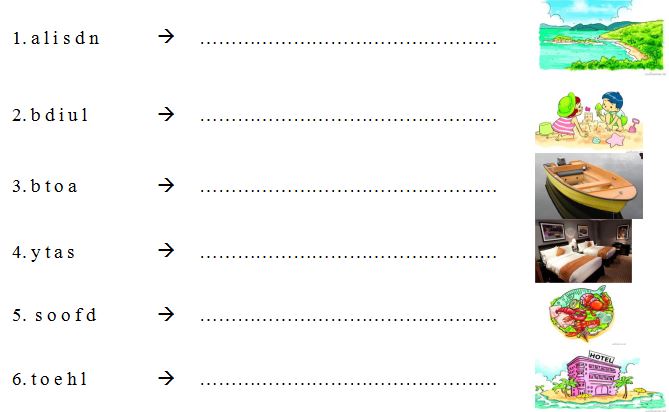 Bài ôn tập tiếng Anh lớp 4 chương trình mới Unit 20