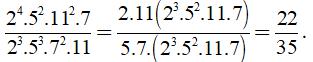 Bài tập Toán lớp 6: Rút gọn phân số