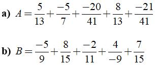 Tính chất cơ bản của phép cộng phân số
