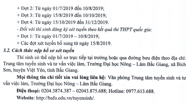 Phương án tuyển sinh