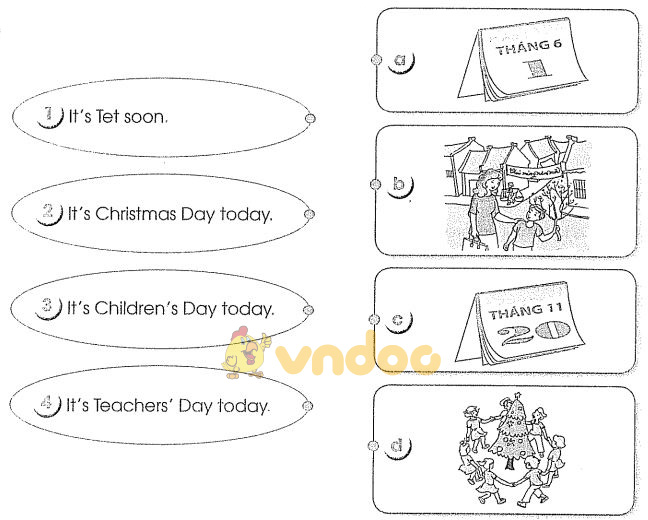 Bài tập tiếng Anh lớp 4 Unit 15: When's Children's Day? có đáp án