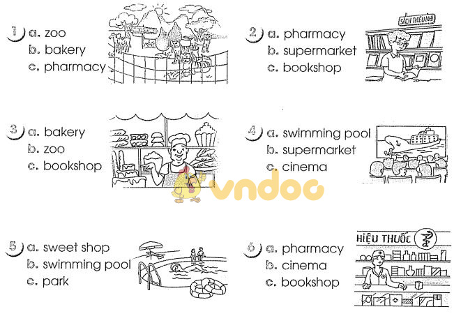 Bài tập tiếng Anh lớp 4 Unit 16: Let's go to the bookshop có đáp án