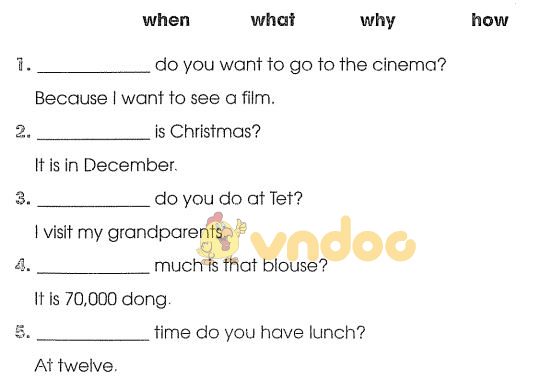 Bài tập tiếng Anh lớp 4 Unit 16 và Unit 17 có đáp án