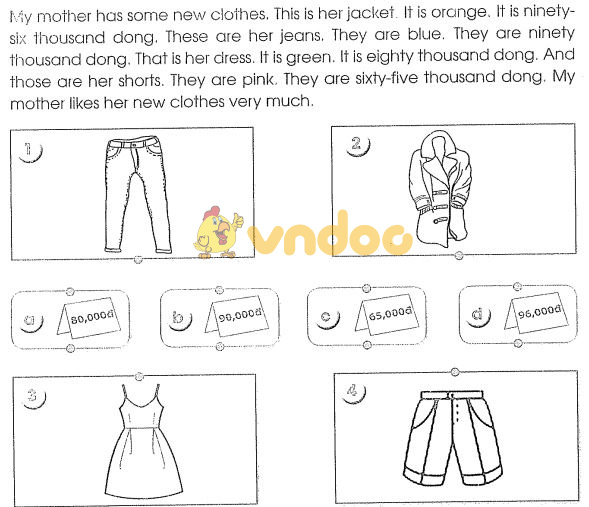 Bài tập tiếng Anh lớp 4 chương trình mới Unit 17 có đáp án