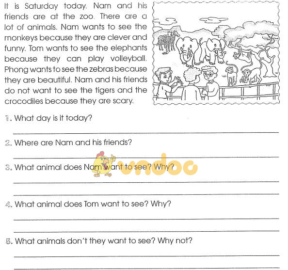 Bài tập tiếng Anh lớp 4 chương trình mới Unit 19 có đáp án