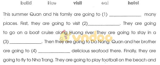 Bài tập tiếng Anh lớp 4 chương trình mới Unit 20 có đáp án