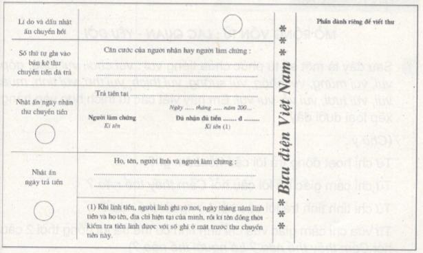 Điền vào giấy tờ in sẵn