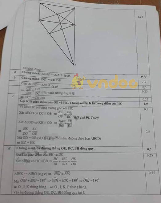 Đề thi học kì 2 lớp 8 môn Toán trường THCS Lê Quý Đôn, Cầu Giấy năm học 2018 - 2019 (đề 2)