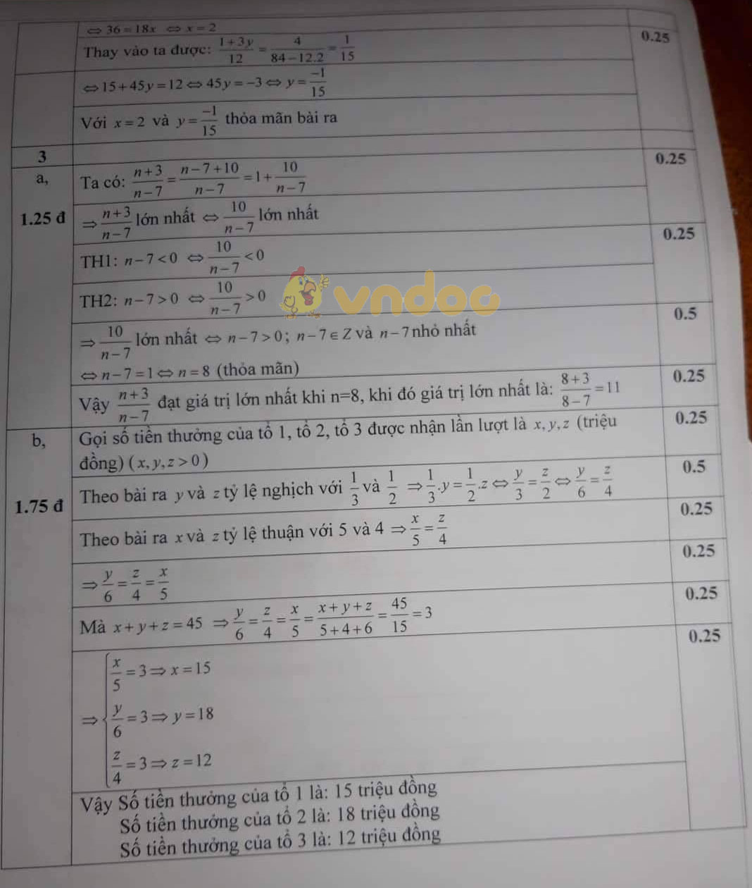 Đề thi KSCL học sinh giỏi lớp 7 môn Toán Phòng GD&ĐT thành phố Vinh năm học 2018 - 2019