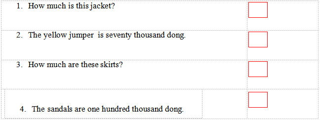 Đề thi học kì 2 lớp 4 môn Tiếng Anh