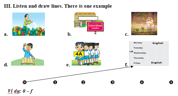 Đề thi học kì 2 lớp 4 môn Tiếng Anh