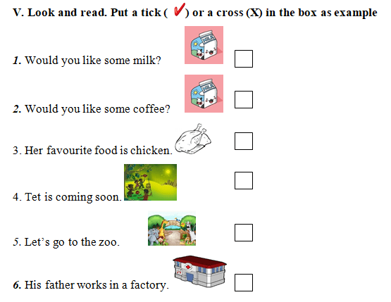 Đề thi học ki 2 lớp 4 môn Tiếng Anh