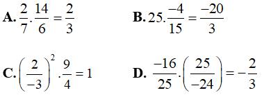 Bài tập Toán lớp 6: Phép nhân phân số