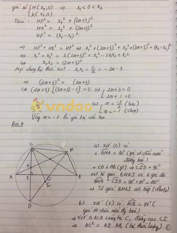 Đề thi thử vào lớp 10 môn Toán trường THCS&THPT Lương Thế Vinh, Hà Nội năm học 2019 - 2020 (lần 3)