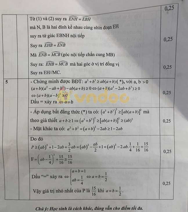 Đề thi học kì 2 lớp 9 môn Toán Phòng GD&ĐT TP Hải Dương năm học 2018 - 2019