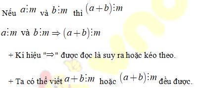 Tính chất chia hết của một tổng