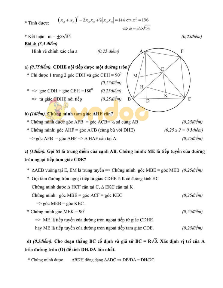 Đề kiểm tra chất lượng lớp 9 môn Toán trường THCS Lê Ngọc Hân năm học 2018 - 2019 (vòng 3)