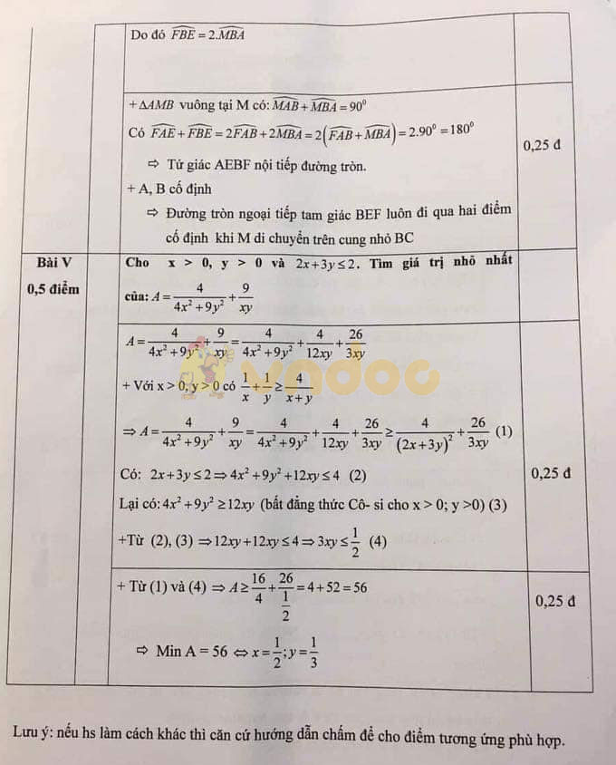 Đề thi thử vào lớp 10 môn Toán trường THCS Quan Trung, Đống Đa năm học 2018 - 2019 (vòng 2)