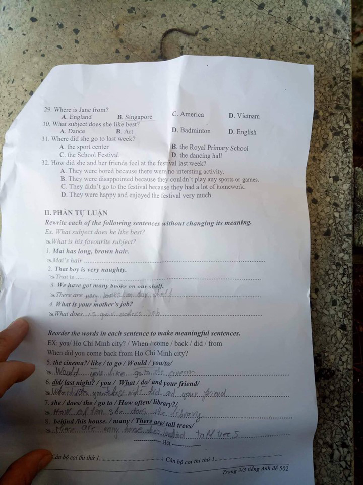 Đề thi viên chức 2019 môn tiếng anh