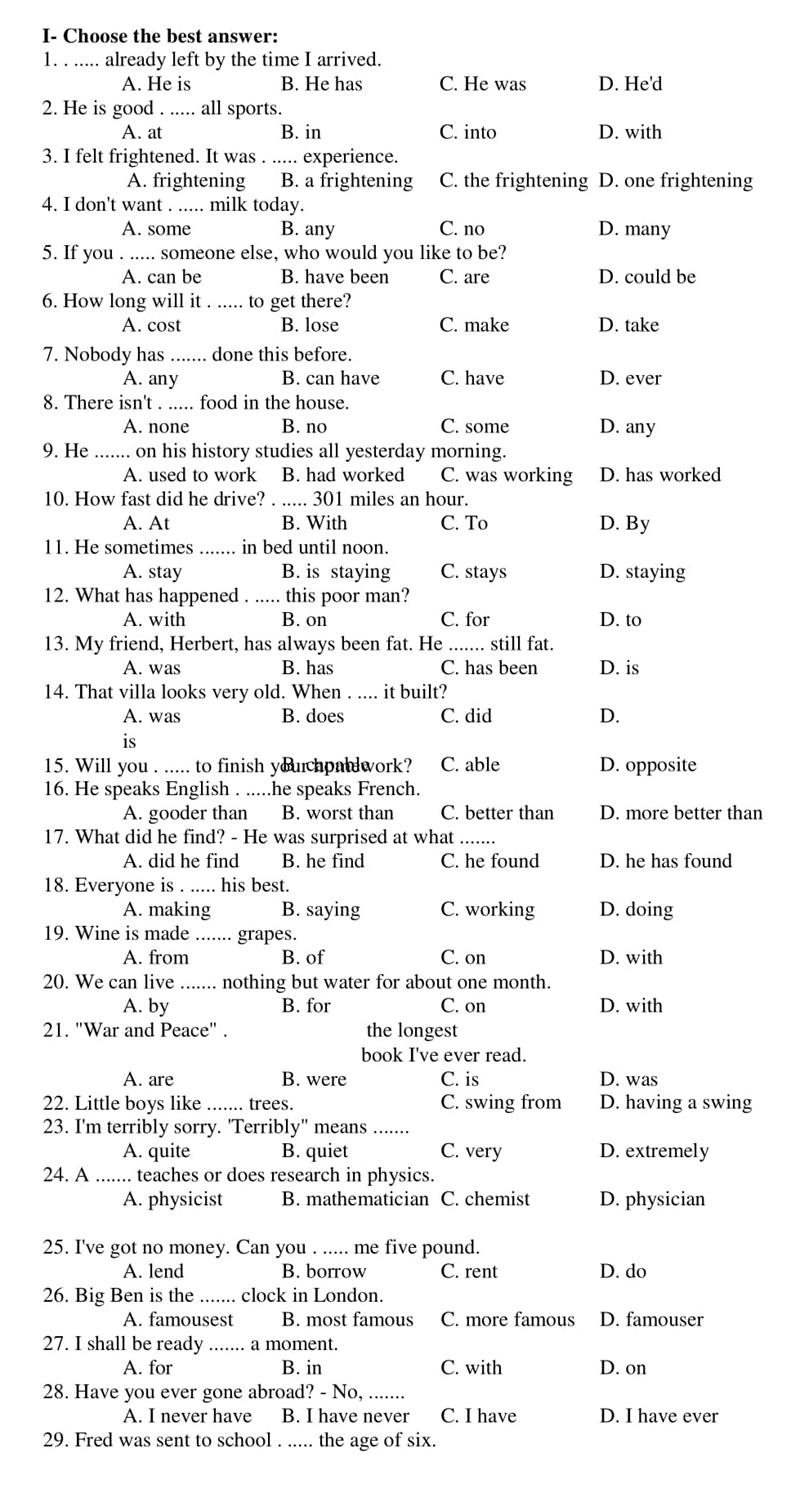 Đề thi vào lớp 10 môn Tiếng Anh