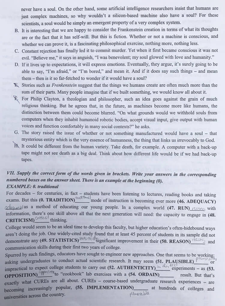 Đề thi vào lớp 10 chuyên Tiếng Anh