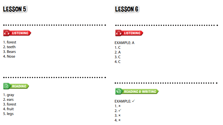 Giải Tiếng Anh 4 i-Learn Smart Start grade 4 Theme 3