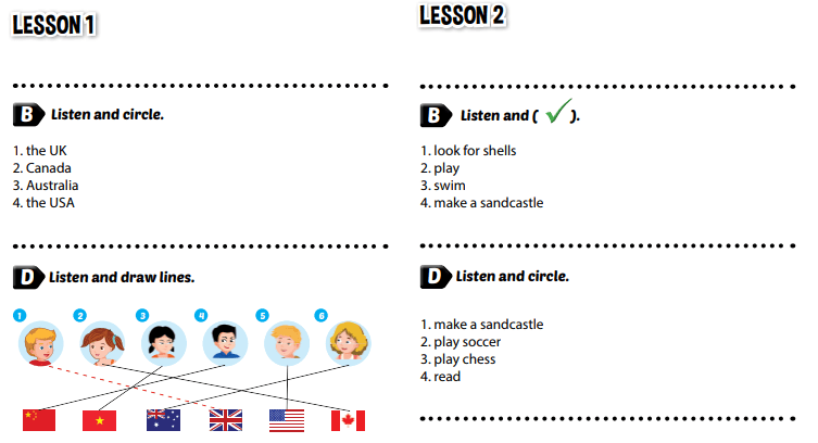 Giải Tiếng Anh 4 i-Learn Smart Start grade 4 Theme 7