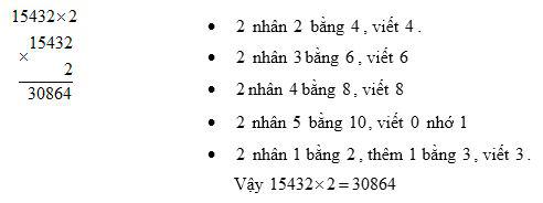 Nhân số có năm chữ số với số có một chữ số môn Toán lớp 3
