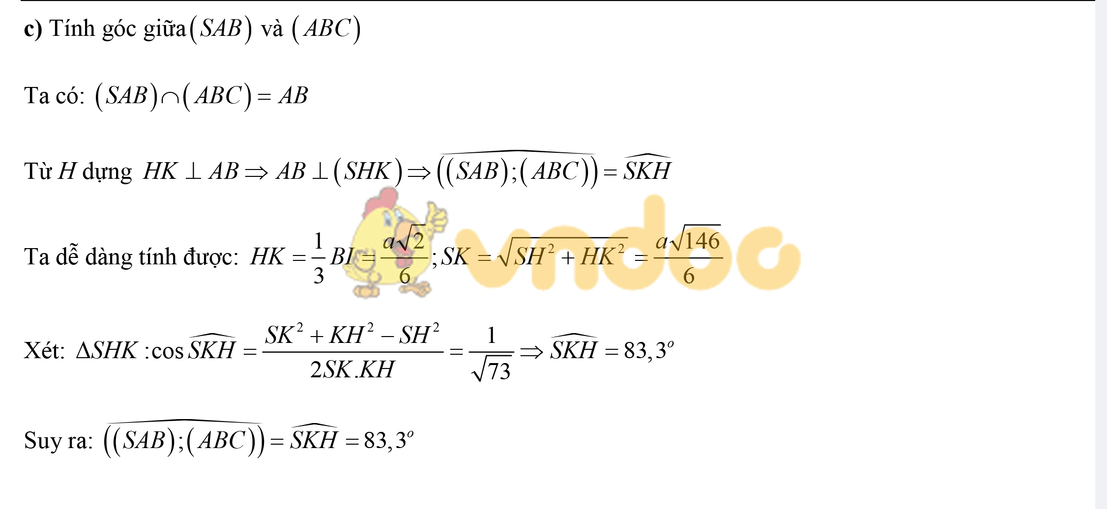 Góc giữa hai mặt phẳng phần 1