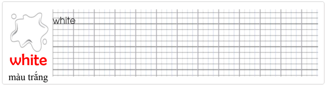 Tập viết Tiếng Anh lớp 1 Unit 1 What colour is it?