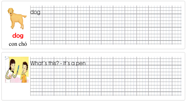Tập viết Tiếng Anh lớp 2 Unit 1 What is it?