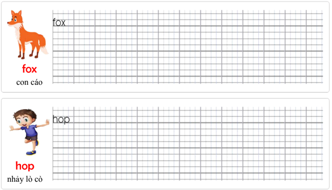 Tập viết Tiếng Anh lớp 3 Unit 1 Clean up