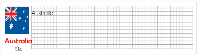 Tập viết Tiếng Anh lớp 4 Unit 1 They're from Australia