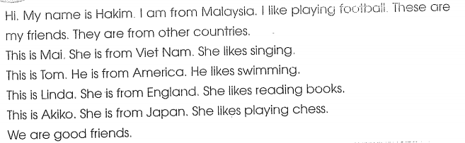 Bài tập cuối tuần môn Tiếng Anh lớp 4 Tuần 2