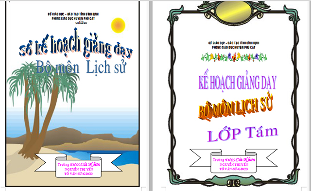 Bìa giáo án đẹp