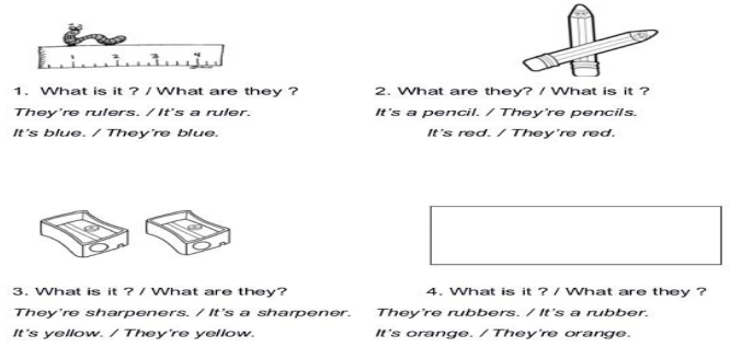Bài tập ôn hè môn Tiếng Anh lớp 1 lên lớp 2