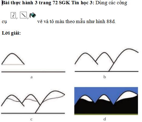 Bài thực hành 3 trang 72 SGK Tin học 3