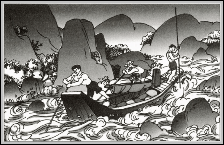 Phát biểu cảm nghĩ của em sau khi đọc đoạn văn Vượt thác (trích trong truyện Quê nội của Võ Quảng)