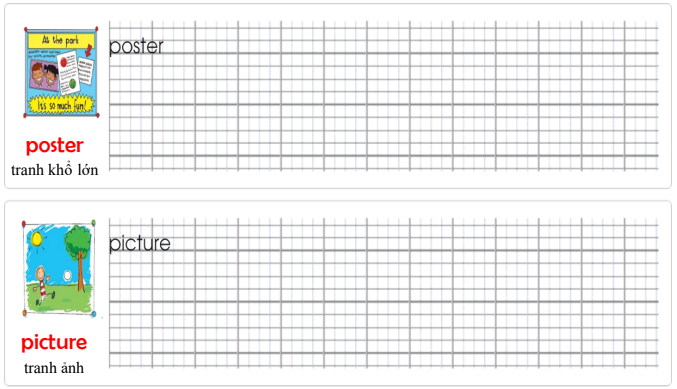 Tập viết Tiếng Anh lớp 3 Unit 2 Our New Things