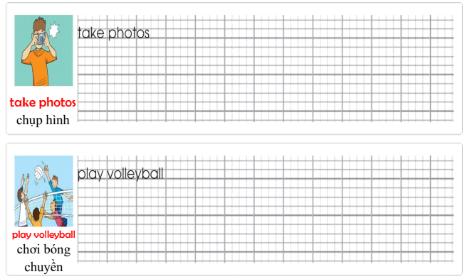 Tập viết Tiếng Anh lớp 4 Unit 2 My Weekend