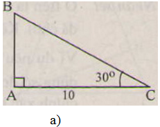 Giải bài tập SGK Toán lớp 9 bài 4: Một số hệ thức về cạnh và góc trong tam giác vuông