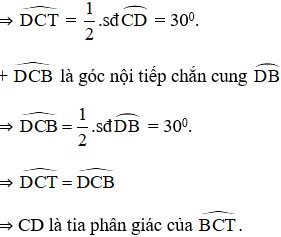 Giải bài tập SGK Toán lớp 9 bài 5: Góc có đỉnh ở bên trong đường tròn. Góc có ngoài ở bên trong đường tròn