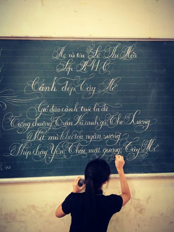 Bí quyết viết bảng đẹp