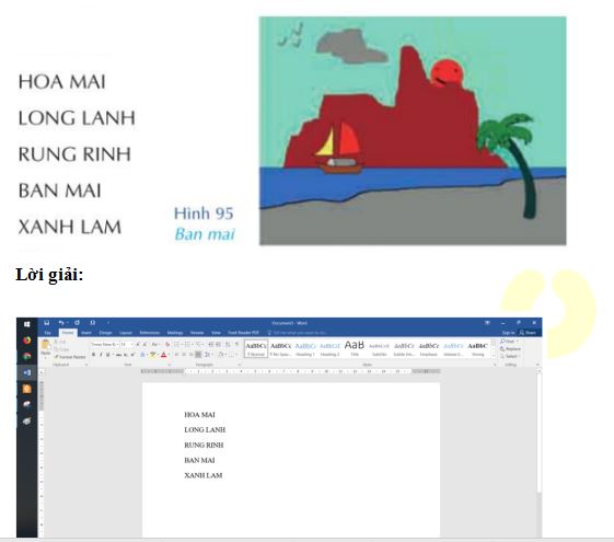 Bài thực hành 5 trang 81 SGK Tin học 3