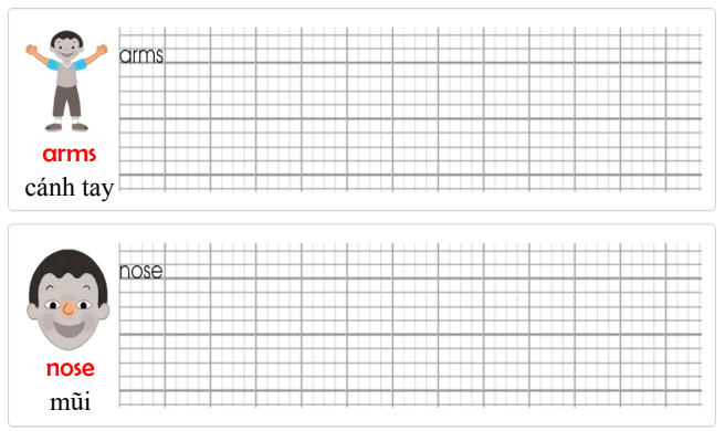 Tập viết Tiếng Anh lớp 2 Unit 3 This is my nose