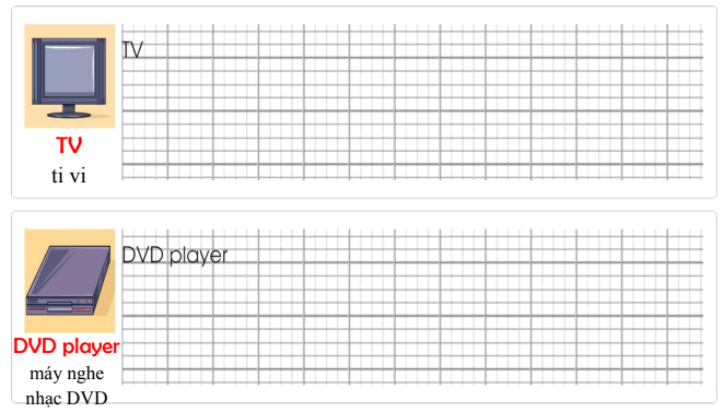 Tập viết Tiếng Anh lớp 4 Unit 3 My Things
