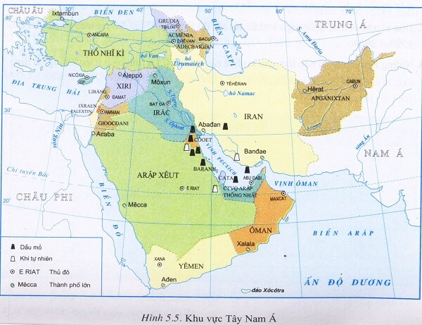 Đặc điểm khu vực và xã hội của Tây Nam Á