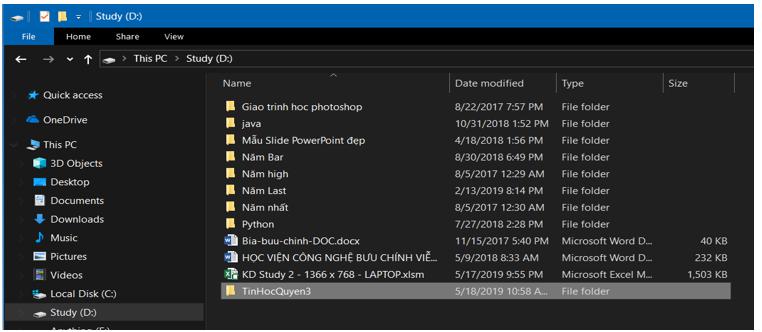Tổ chức thông tin trong máy tính