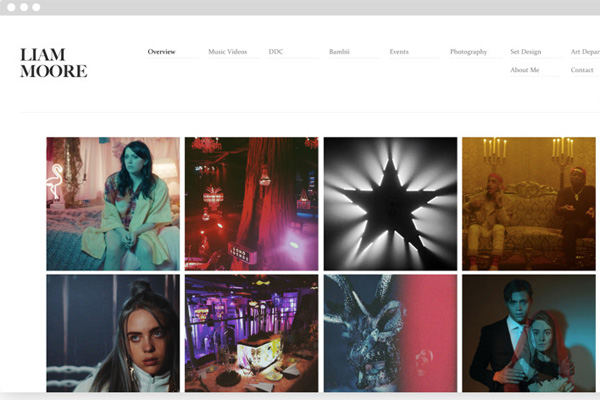 Mẫu portfolio Liam Moore