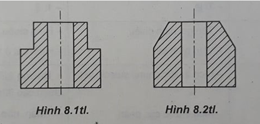 Giải SBT Công nghệ lớp 8 bài 8: Khái niệm về bản vẽ kỹ thuật hình cắt
